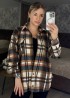 Женская теплая рубашка в клетку MIS-197A480