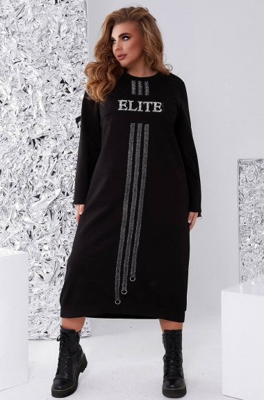 Платье декорированное спереди NJ-NU-1291A1000 Платье декорированное спереди NJ-NU-1291A1000