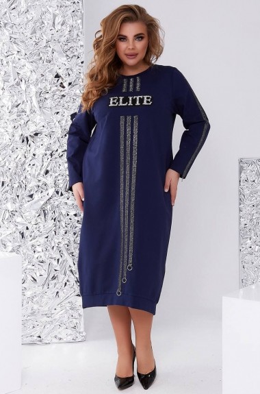 Платье декорированное спереди NJ-NU-1291A1000 Платье декорированное спереди NJ-NU-1291A1000