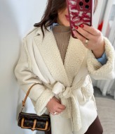 Женская короткая дубленка YM-8010A32