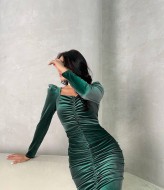 Елегантна оксамитова сукня AJO-392A480