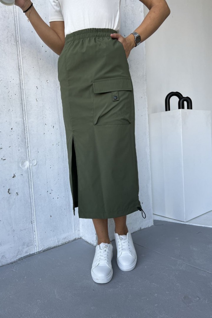 Длинная юбка с разрезом сбоку RISH-75A430
