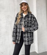 Фланелевая рубашка в клетку женская  ALP-1031A490