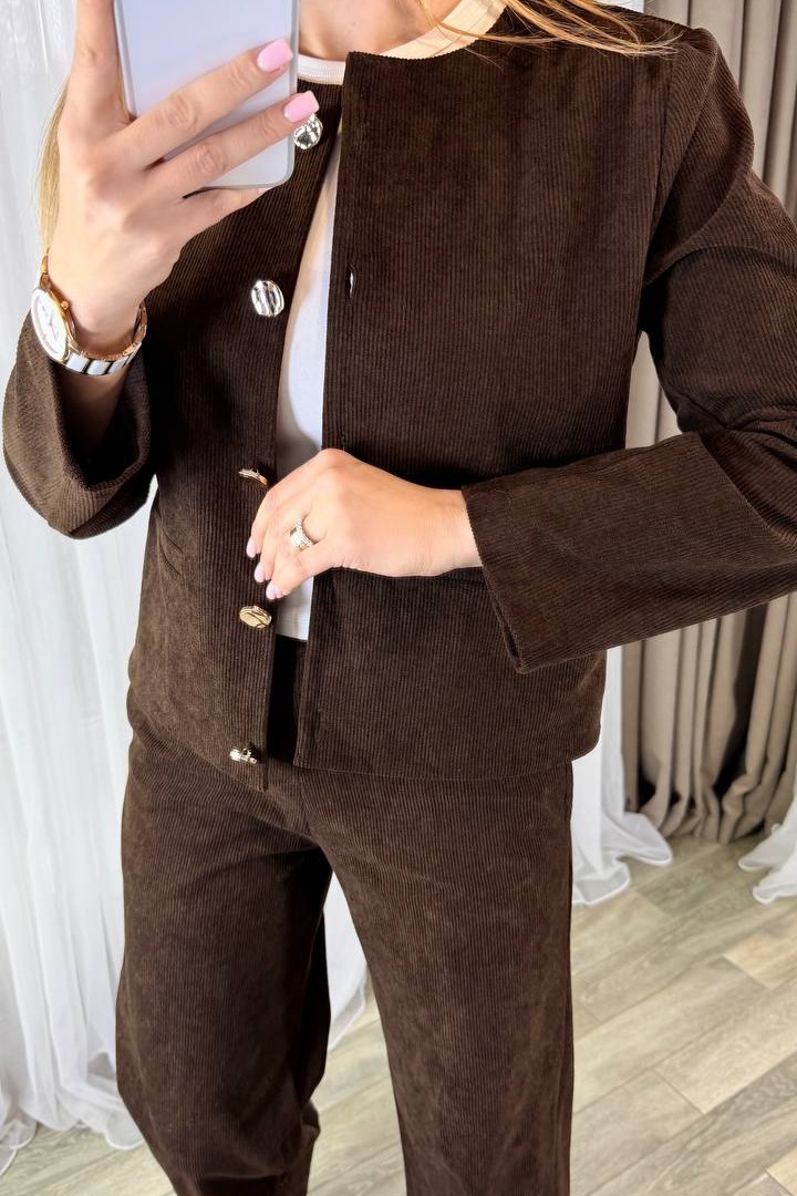 Вельветовый костюм двойка KG-928A640