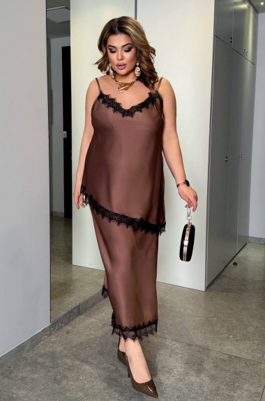 Длинная шелковая юбка YBY-911A580 Длинная шелковая юбка YBY-911A580