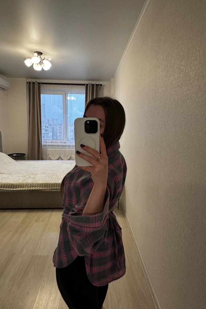 Асимметричная рубашка в клетку INNA-308A590