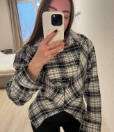 Фланелева сорочка з акцентом на талію INNA-309A590