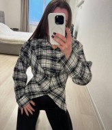 Фланелевая рубашка с акцентом на талию INNA-309A590