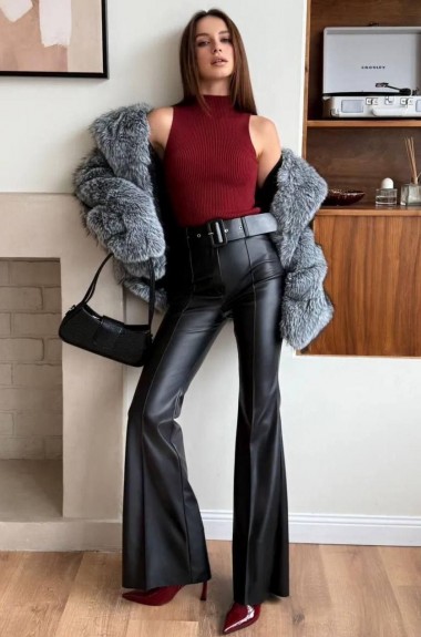 Женские брюки клеш с высокой посадкой KC-3361A450