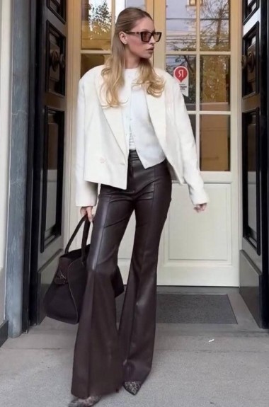 Женские брюки клеш с высокой посадкой KC-3361A450