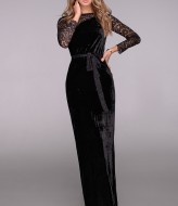 Вечернее платье в пол с рукавами DG-p41165A400