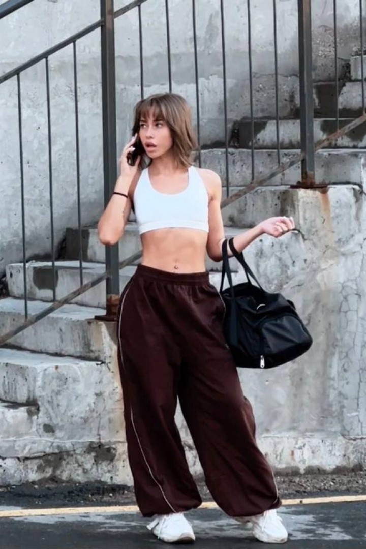 Женские широкие спортивные штаны WA-207A350