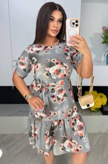 Платье с цветочным принтом MIK-2445A250