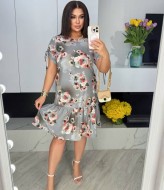 Платье с цветочным принтом MIK-2445A250