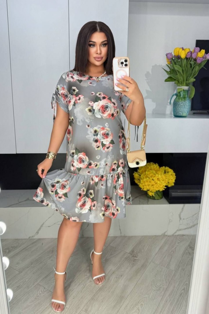 Платье с цветочным принтом MIK-2445A250