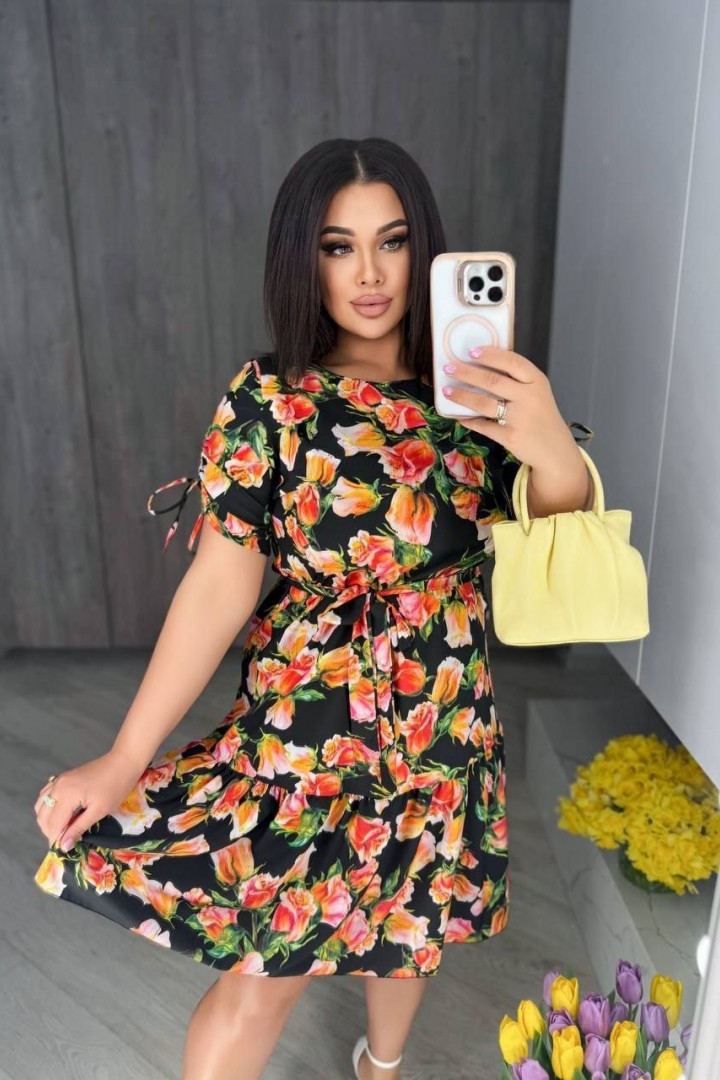 Платье с цветочным принтом MIK-2445A250