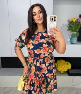 Платье с цветочным принтом MIK-2445A250