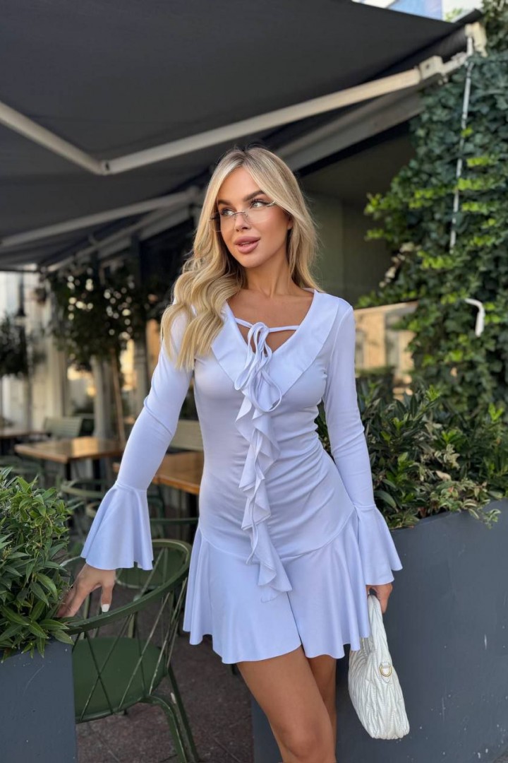 Платье с воланами MIK-3118A390