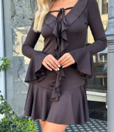 Платье с воланами MIK-3118A390