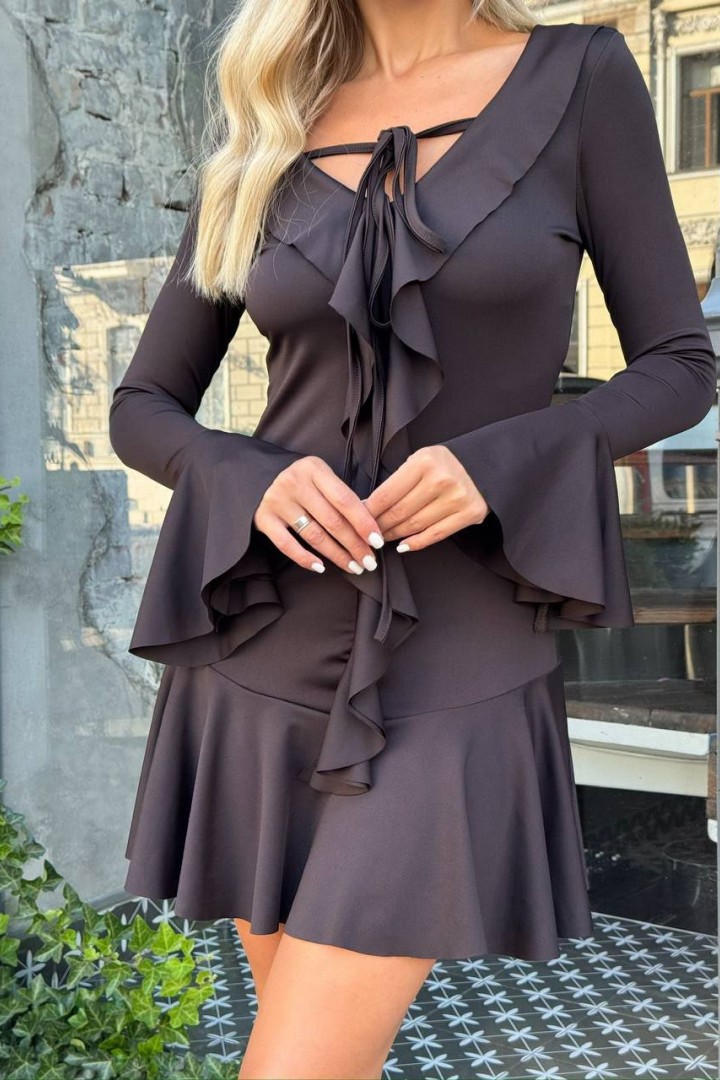 Платье с воланами MIK-3118A390