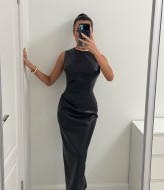 Обтягивающее кожаное платье NK-595A550