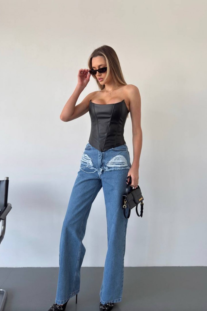 Корсет из эко кожи SAO-196A380