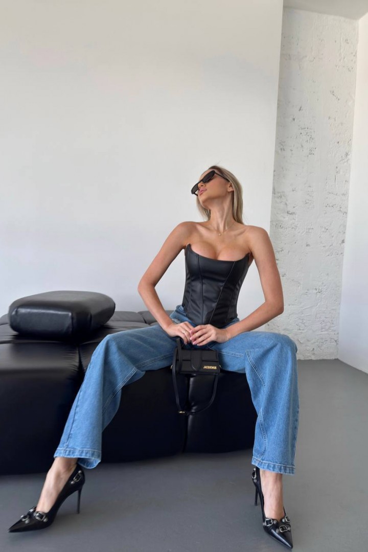 Корсет из эко кожи SAO-196A380