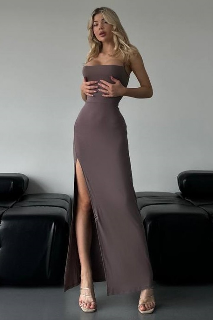 Платье длинное с разрезом SAO-139A350