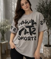 Футболка oversize со стильным накатом MIK-56A360