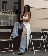 Стильная удлиненная майка MUS-115A320