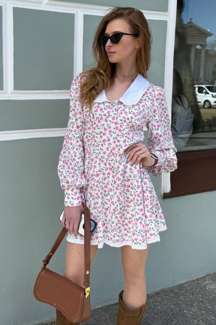 Коротка сукня з квітковим принтом NK-556A550