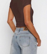 Облегающая футболка с квадратным вырезом MIK-5183A230