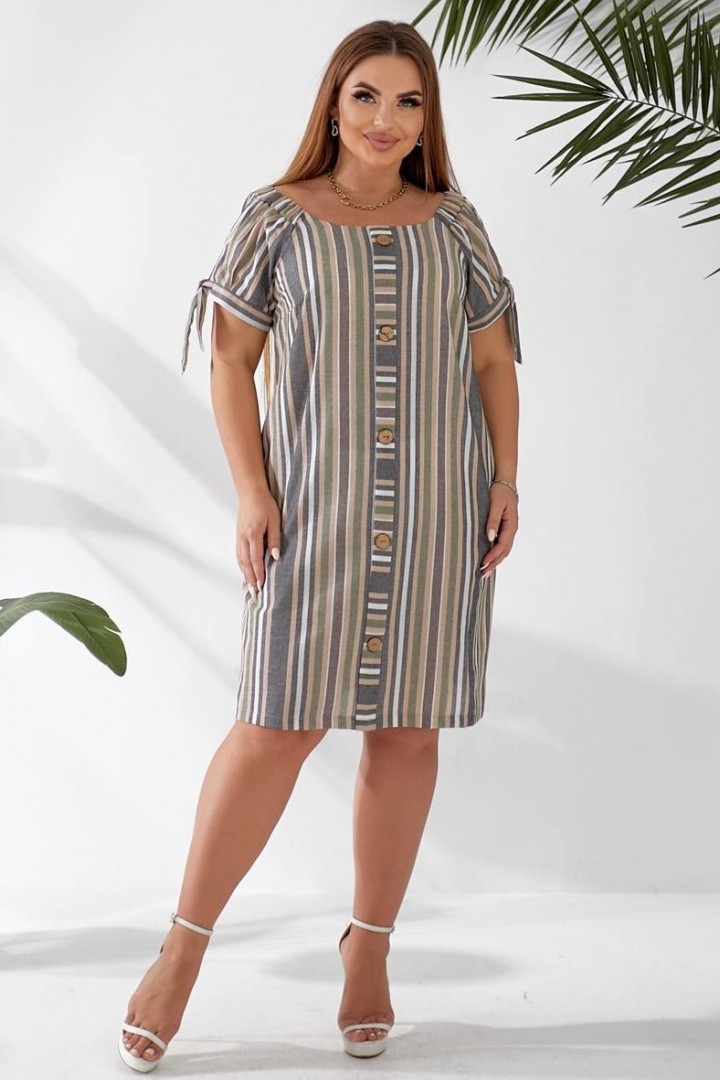 Льняна сукня з кішенями OSI-26503A410