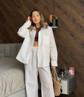 Костюм у піжамному стилі у смужку RAB-676A669