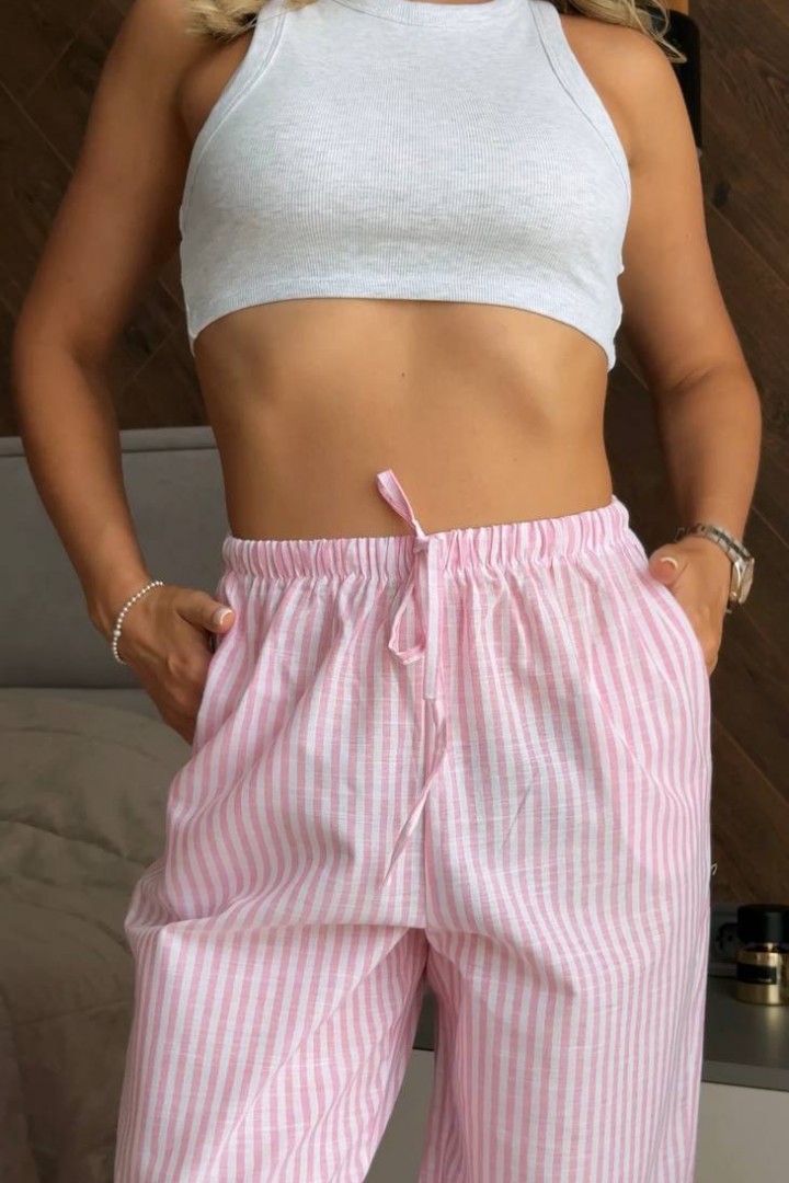 Костюм у піжамному стилі у смужку RAB-676A669