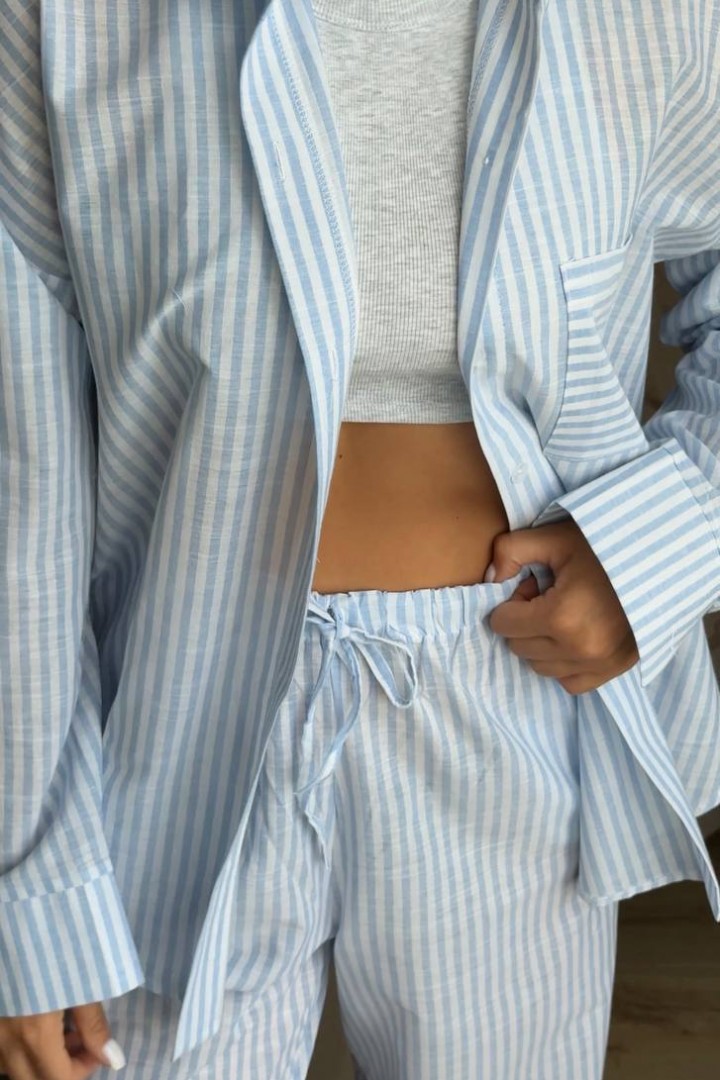 Костюм у піжамному стилі у смужку RAB-676A669