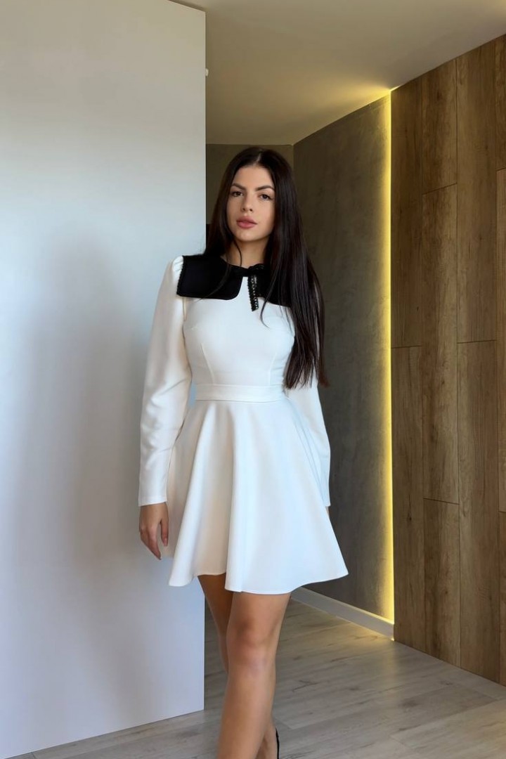 Элегантное платье со съемным воротником RAB-693A559