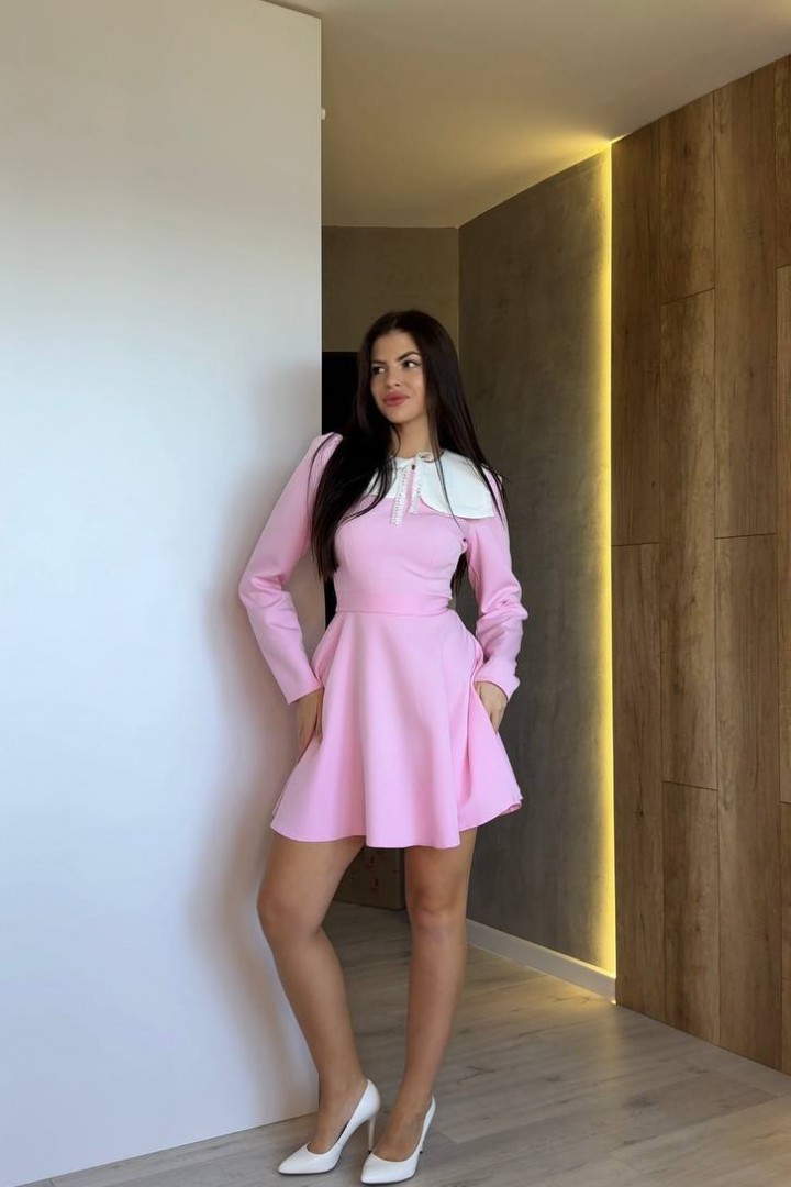 Элегантное платье со съемным воротником RAB-693A559