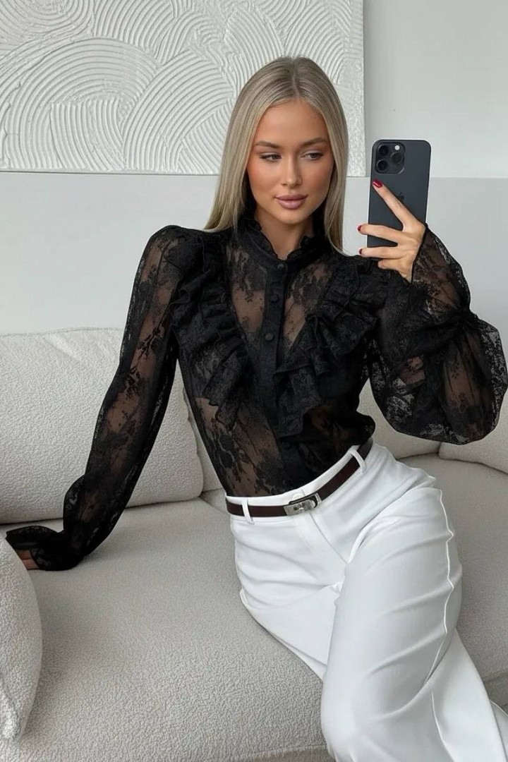 Кружевная блузка ASP-159A720
