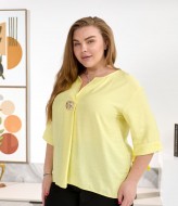 Блузон из льна-жатки в стиле бохо TAS-1523A400