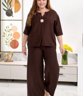 Блузон из льна-жатки в стиле бохо TAS-1523A400