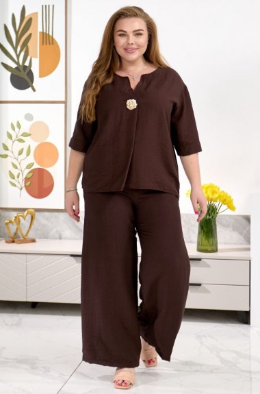 Блузон из льна-жатки в стиле бохо TAS-1523A400