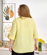 Блузон из льна-жатки в стиле бохо TAS-1523A400