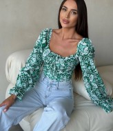 Нежный топ сзади корсетная шнуровка RAB-586A339