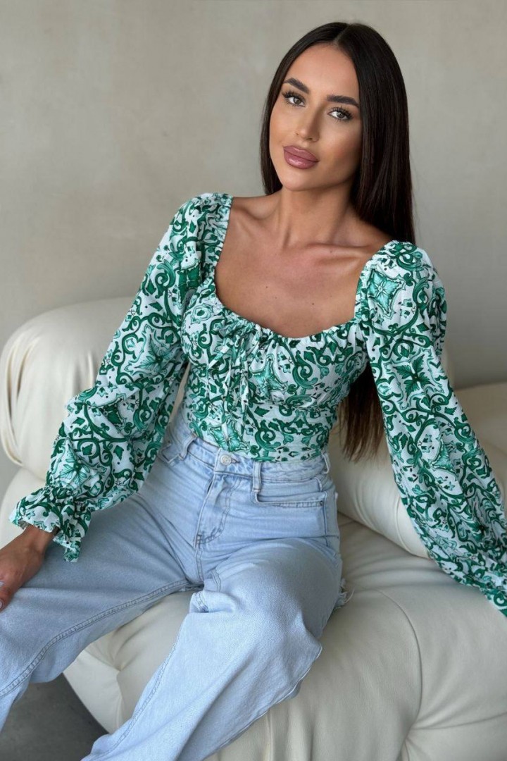 Нежный топ сзади корсетная шнуровка RAB-586A339