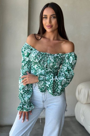 Нежный топ сзади корсетная шнуровка RAB-586A339