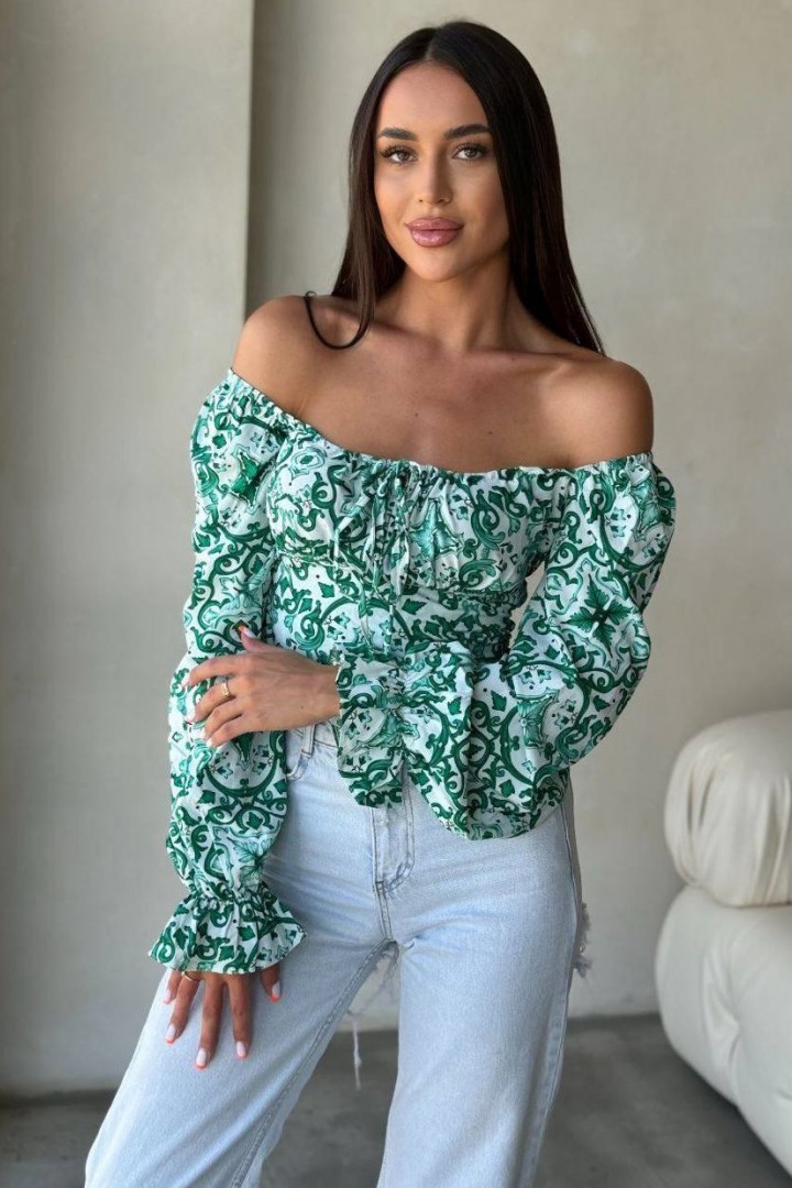 Нежный топ сзади корсетная шнуровка RAB-586A339