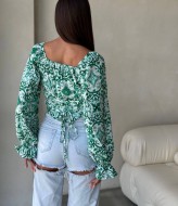 Нежный топ сзади корсетная шнуровка RAB-586A339