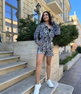 Шелковый костюм шорты VM-10476A380