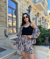 Шелковый костюм шорты VM-10476A380